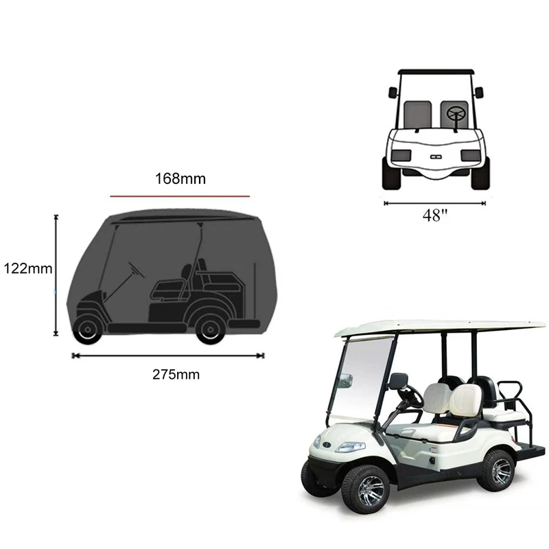 Водонепроницаемый защитный чехол из ткани Оксфорд для гольфа, защита от солнца, защита от пыли, УФ-защита, покрытие поверхности автомобиля 275X122X168