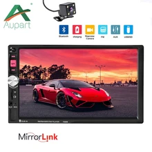 Радио автомобиля 2 din сенсорный экран estereo para Авто bluetooth multimidia mp5 радио плеер Зеркало Ссылка 7080b oto teypleri авто радио TF