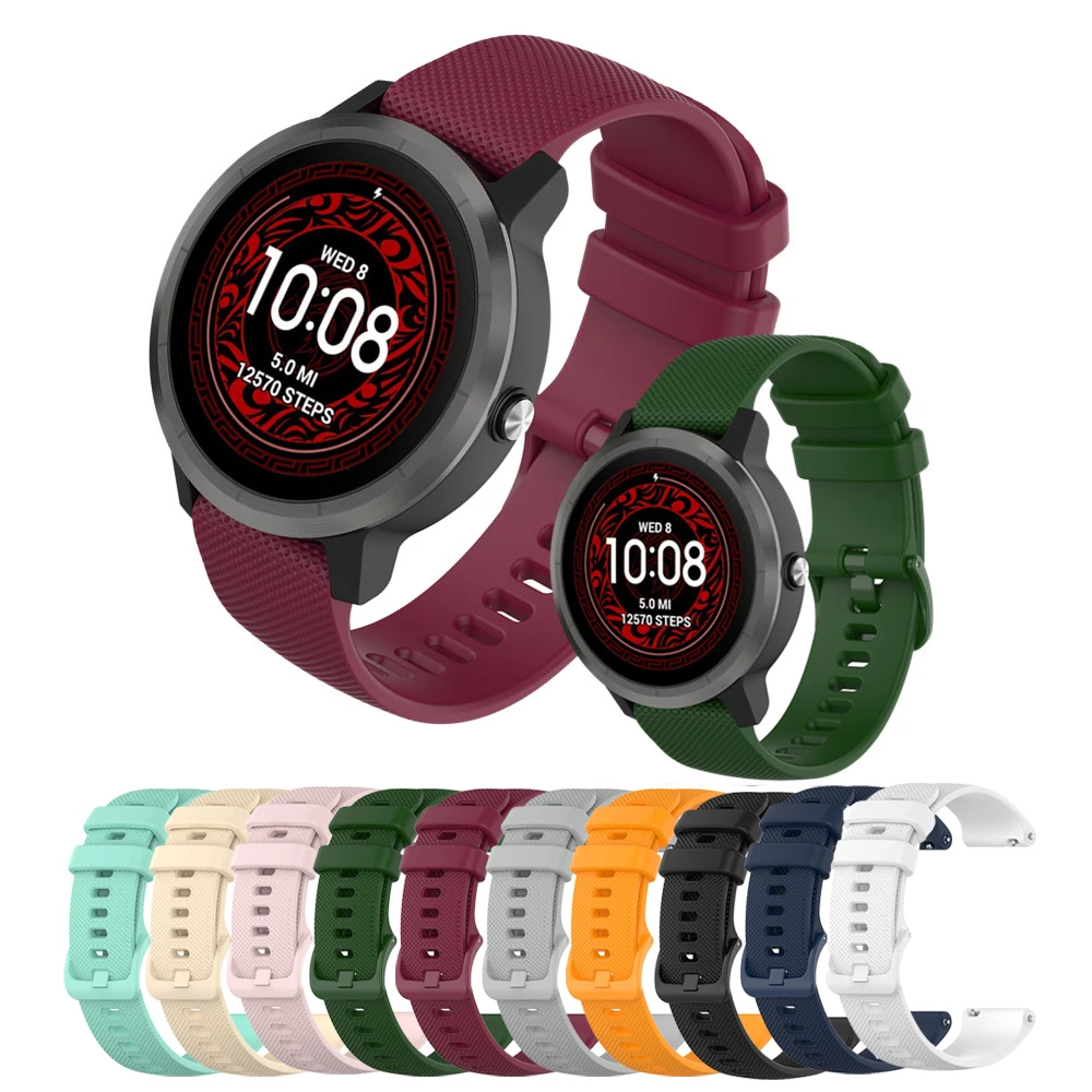 Ремешок силиконовый для Garmin Vivoactive3 4 4S Vivomove HR спортивный браслет смарт-часов Vivoactive