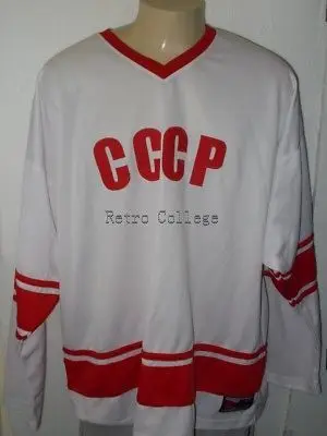 

STITCHED RUSSIAN CCCP KOUFAX #32 WHITE Throwback Hockey Jersey Embroidery Stitched Customize any number and name Jerseys