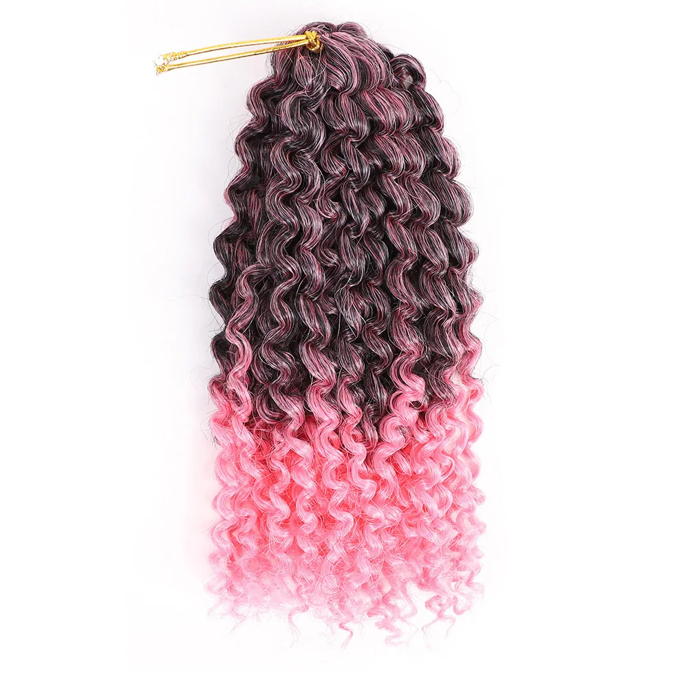 Marly Bob Ombre волосы для наращивания синтетические Marly Jerry curl ямайские прыгающие вязанные волосы афро кудрявые вязанные косы - Цвет: Розовый