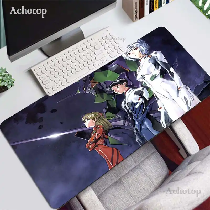 新世紀エヴァンゲリオンロゴマウスmatcomputerラップトップアニメキーボードマウスマット大型マウスパッドキーボードゲーマーdecoracionスプーン用csgo マウスパッド Aliexpress