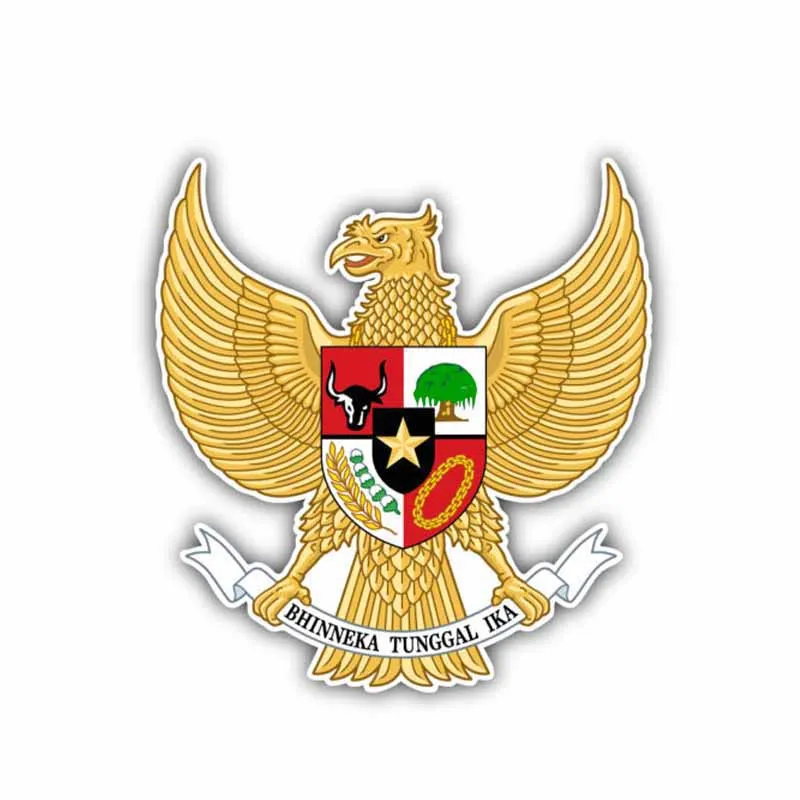 

Creative Indonesia Coat of Arms Car Sticker Decal Waterproof Sunscreen Reflective Anti-UV Fashion Pvc 12CM X 12.9CM