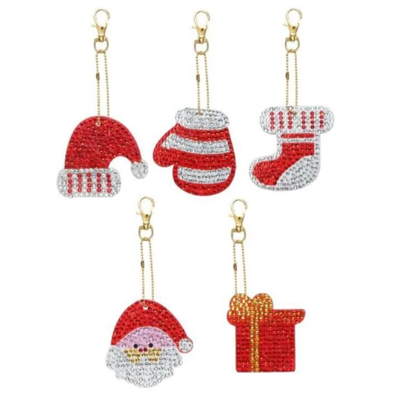 

DIY Diamond Keychain Special Shaped Diamond Painting Keychain Keyring Cross Stitch Embroidery Women Bag KeyChain Christmas gifts