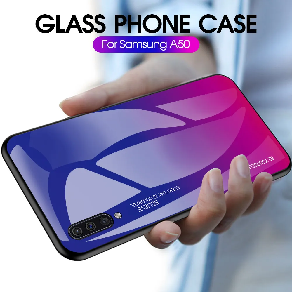 Чехол для Samsung Galaxy A10 A20 A30 a20e A50 M10 M20 M30 S10 Plus S10e двухцветный градиентный мягкий чехол