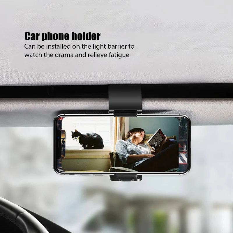 Free Rotation Car Phone Holder Dashboard Rearview Mirror Sun Visor Mount Holder In Car Cell Phone GPS Navigation Bracket mobile grip holder