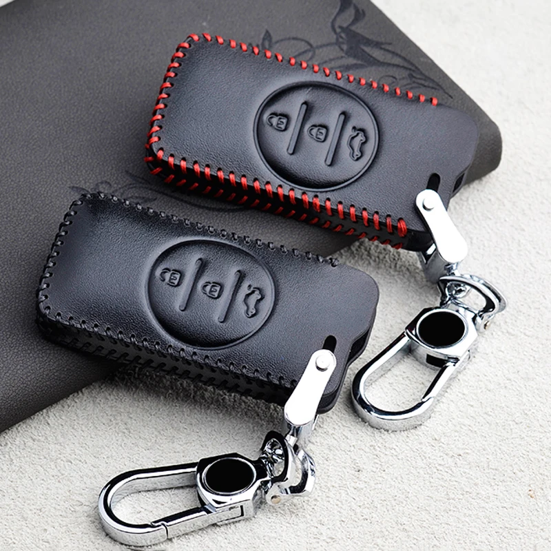 Fashion Top Layer Leather Car Key Cover Case Shell For Chery Tiggo 8 Arrizo 5 Pro Gx 5x eQ7 Chery Tiggo 7 Pro Accessories
