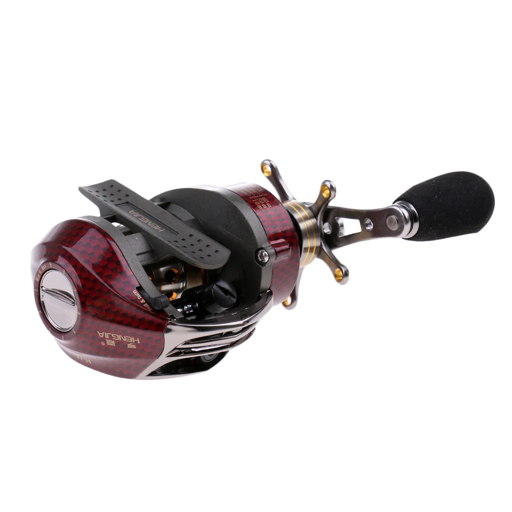 17+1BB Baitcasting Fishing Reel 6.3:1 Gear Right Hand Saltwater Casting Reel, Magnetic and Centrifugal Brake System