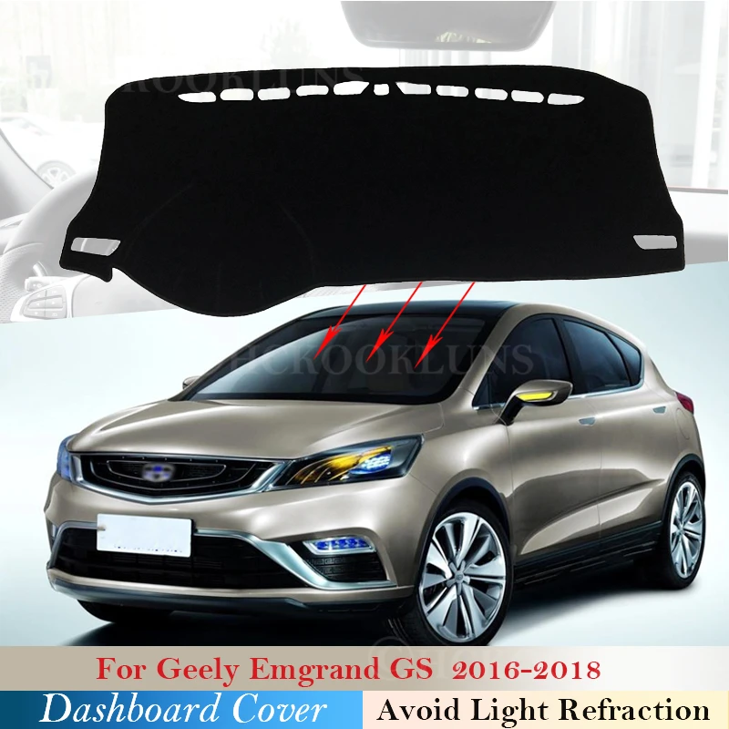 

Dashboard Cover Protective Pad for Geely Emgrand GS 2016~2018 Car Accessories Sunshade Carpet Dashmat 2017