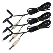 1PCS Black Tattoo Clip Cord Rubber Silicone Phono-plug Cord for Tattoo Power Tattoo Machine Gun Free Shipping