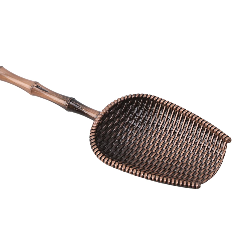 Mini Tea Spoons Retro Copper Tea Scoop Vintage High Quality Sugar Salt Spoon Chinese Kongfu Tea Accessories Tableware