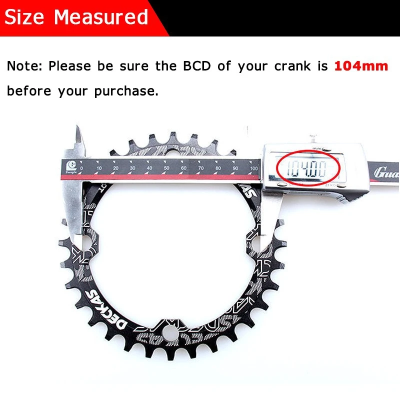 Bike Chainring DECKAS 104BCD 32/34/36/38T Round Narrow Wide For m615 m785 m820 MTB Mountain bike Bcd104 crankset Tooth plate