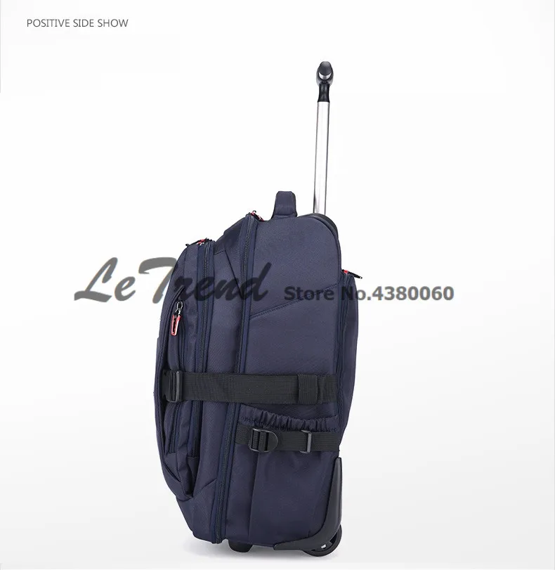 LeTrend рюкзак на колесах сумка на плечо Студенческая сумка на колесах багаж 19/22 дюймов посадочная сумка для путешествий