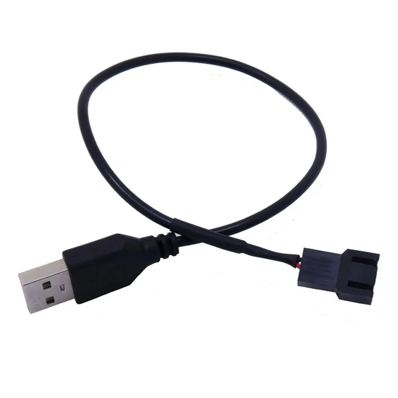 USB к 4Pin/3Pin компьютерный кабель адаптера вентилятора при напряжении от 5 в до 12 В