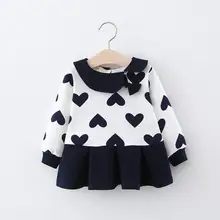 12.10th/платье для маленьких девочек с принтом «любовь» Одежда для маленьких девочек новое поступление детских платьев на рост от 73 до 100 см Весна г