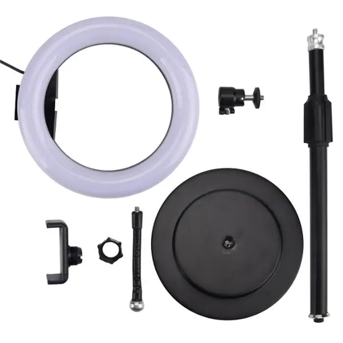 Dimmable Studio Photo Video Live Lamp телефонный светодиодный кольцо, совместимое с большинством смартфонов. Да заполняет черный свет