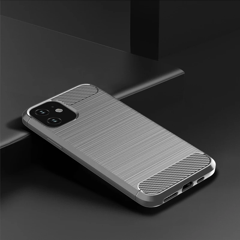 100 шт./лот чехол для iPhone 11 Pro Max матовый углеродного волокна Мягкий бампер крышка для iPhone 6 6S7 8 Plus X XS Max XR