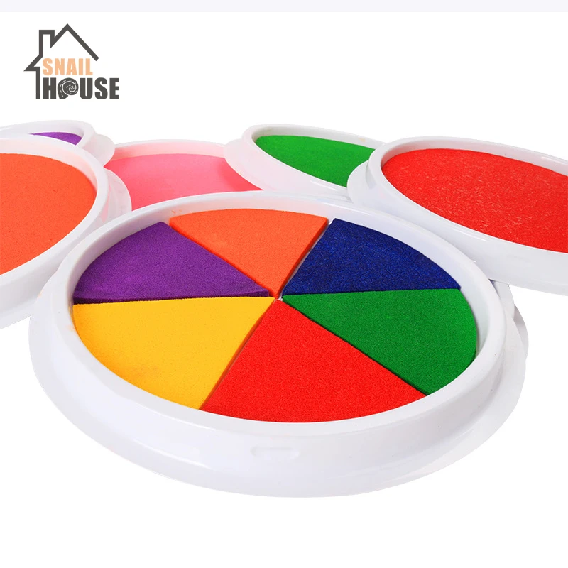 Snailhouse no-tóxico almohadilla artesanía a base de aceite de bricolaje tinta almohadillas esponja sellos tela decoración de bloc de notas de huellas dactilares de la almohadilla de sellado dibujo Juguetes