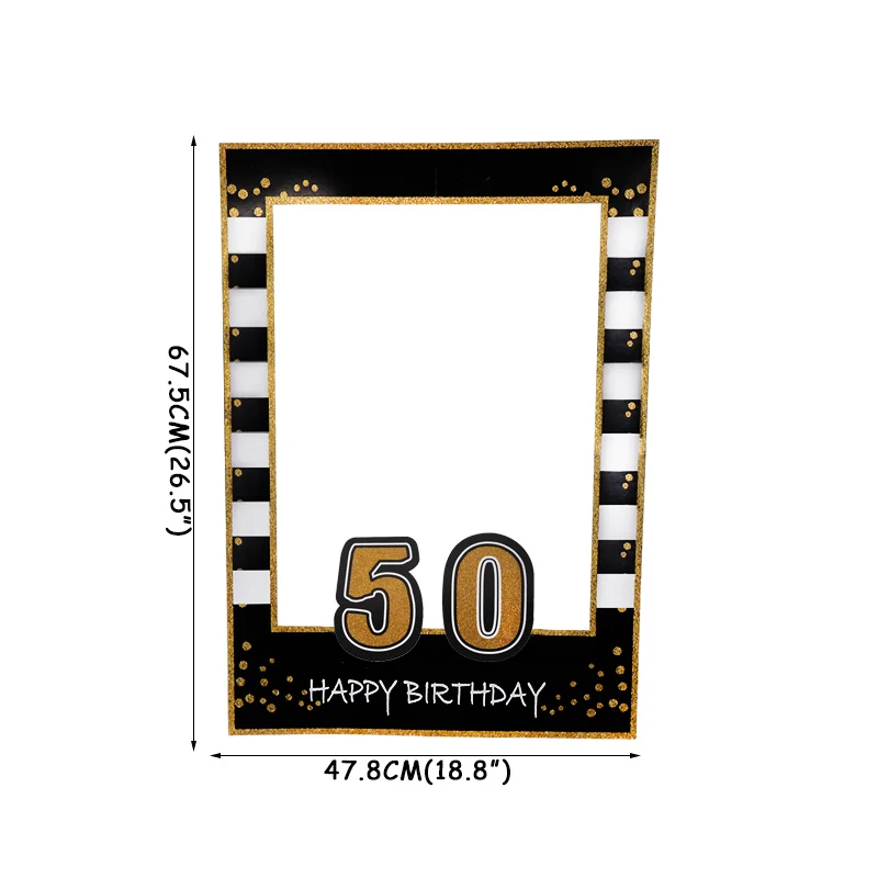 50th photo props WEIGAO 30/40/50th воздушные шары с днем рождения золотые латексные воздушные шары для украшения вечеринок взрослые большие 30 вечерние товары для украшения дня рождения Globo - Цвет: 50th photo props
