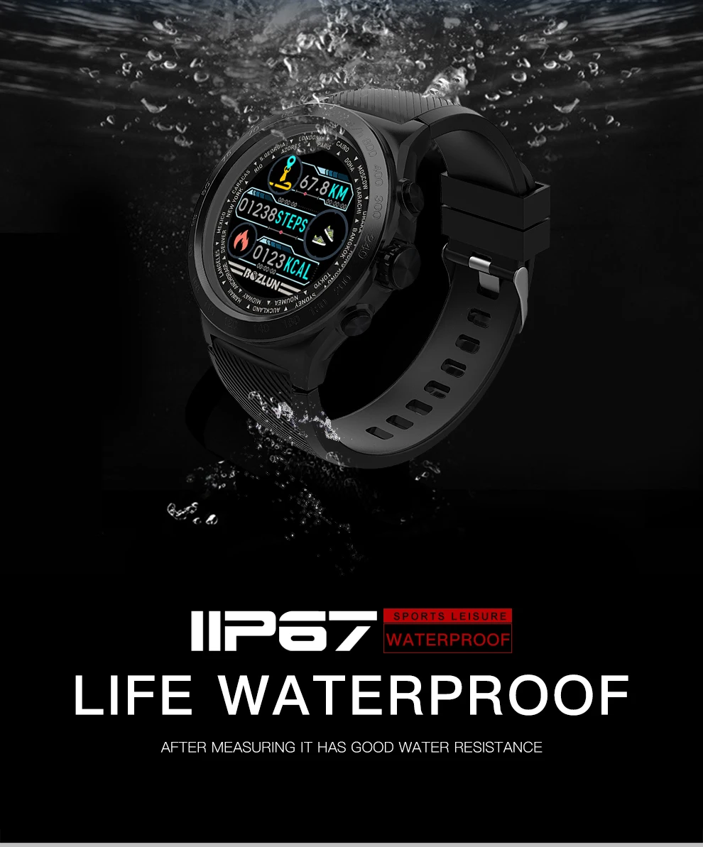 BOZLUN Смарт часы для мужчин цифровые IP67 Водонепроницаемый 8 спортивных режимов секундомер Bluetooth наручные часы сердечного ритма шагомер UI часы W31