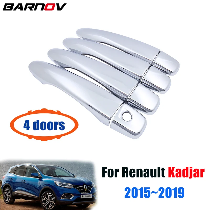 Для Renault Kadjar 2015 ~ 2019 роскошный хром наружная дверная ручка крышка наклейки на
