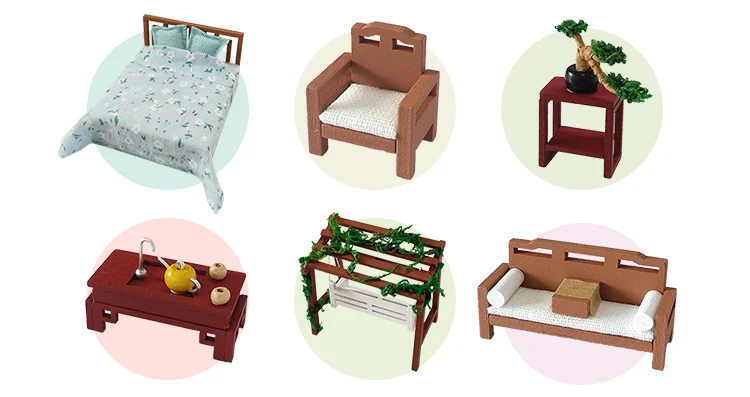 Кукольный дом мебель Diy кукольный домик миниатюрная головоломка собрать 3d деревянные миниатюры кукольный домик Развивающие игрушки для детей подарок