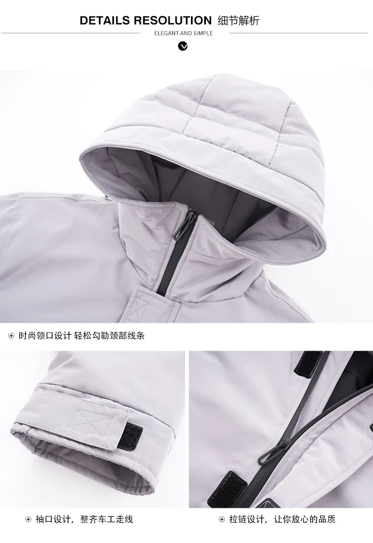 Thicken Winter Down Hooded Jacket Men Light Down Coat For Men Hoodies Parka Coat 3XL Down Parka Male Overcoat JK-836