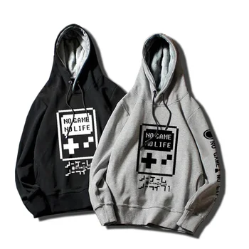 

2019 Anime Cosplay No Game No Life Fashion Casual Print Men women Hooded Hoodies Sweatshirts Hip Hop Pullovers coat
