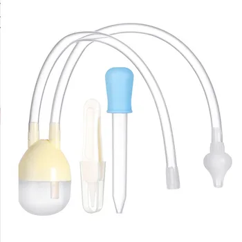 

3pcs/Set Baby Nasal Aspirator Safety Newborn Vacuum Nasal Cleaner Snot Sucker Set Infants Ear Washing Accessories Baby Care Hot