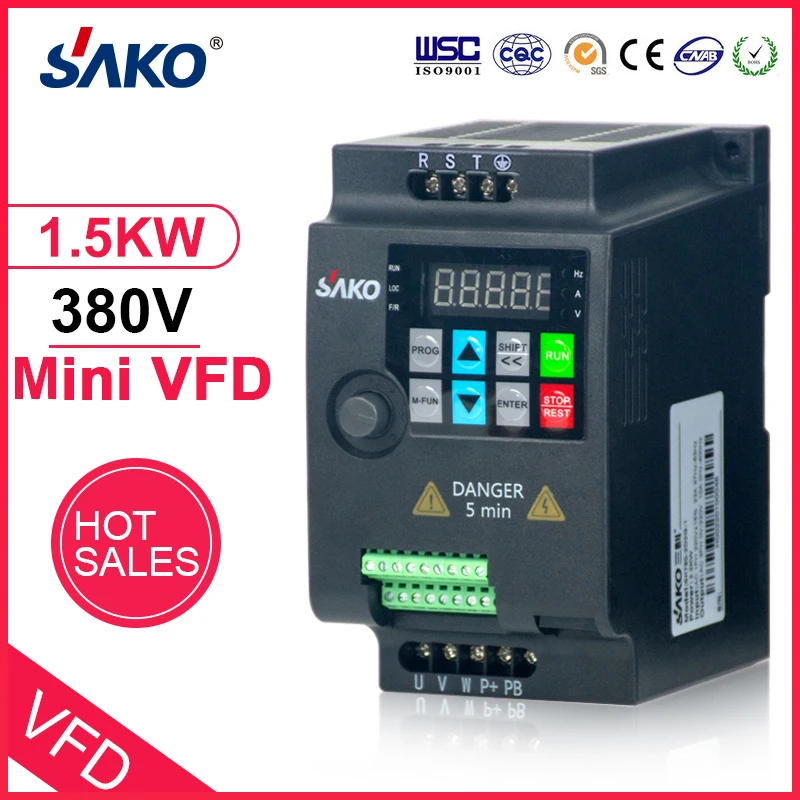 SAKO SKI780 380V 0.75KW/1.5KW/2.2KW мини VFD частотно-регулируемый инвертор для двигателя Скорость контрольный преобразователь - Цвет: 1.5KW