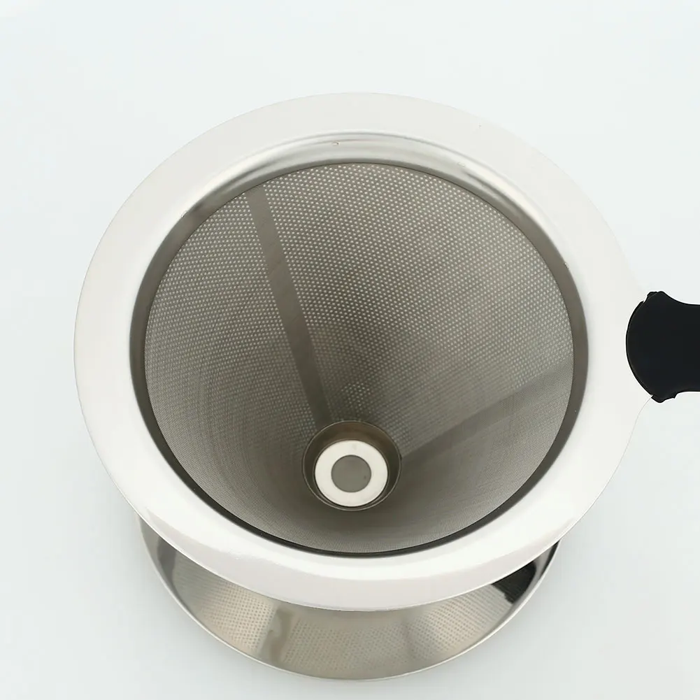 Funnel Coffee Filter Mesh Coffee Filter Portable Reusable Stainless Steel Cone Coffeemaker Tea Dripper Baskets Restaurant