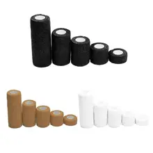 5 рулонов/Комплект сплошной Цвет самоклеящаяся повязка из нетканого материала эластичная лента нетканые многоразовые и моющиеся самоклеящаяся