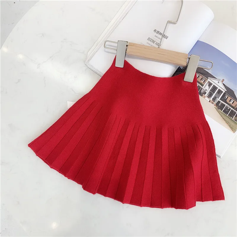 2PCS WLG girls clothing set kids girl heart printed shirt and red black skirt set baby girl cute all match clothes