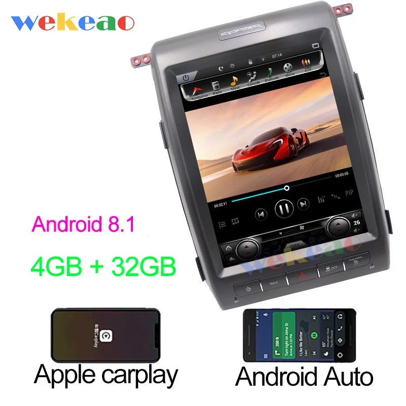 Wekeao вертикальный экран Tesla стиль 12,1 ''Android 8,1 автомобильный Dvd мультимедийный плеер для Ford F150 радио Automotivo 2009-2013 - Цвет: Android Car Radio