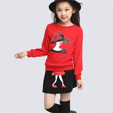 Binbi Bear/Коллекция года; детская одежда для девочек; сезон весна-осень; Детский свитер+ юбка; комплект из двух предметов