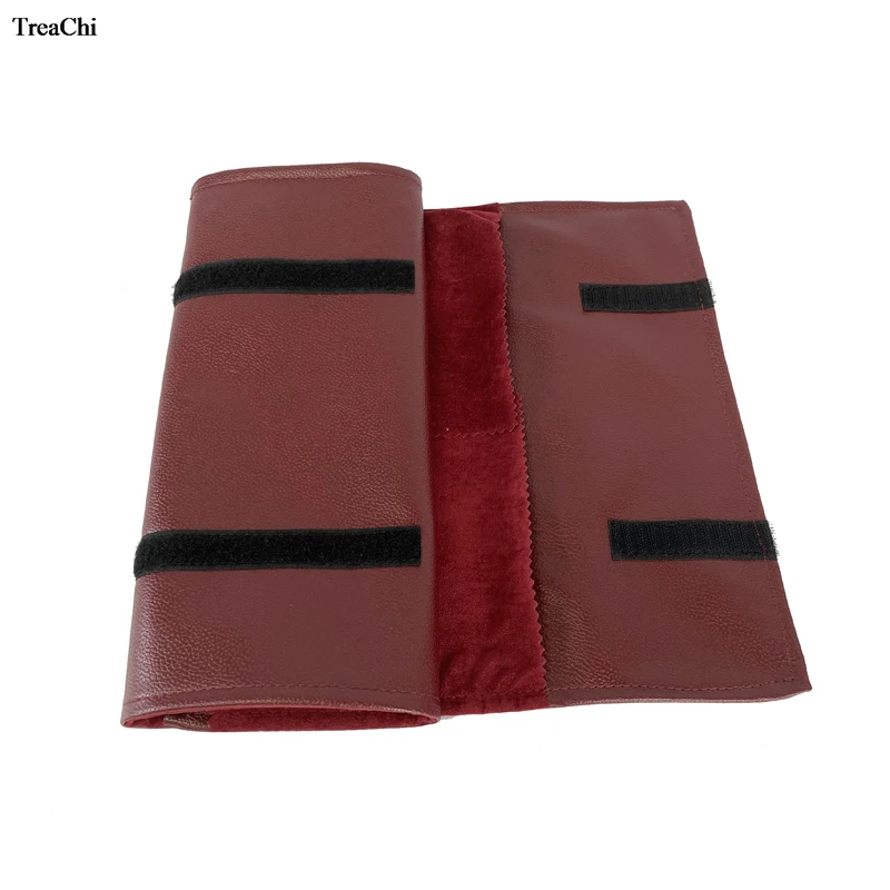 Fashion PU Jewelry Storage Travel Roll Bag For 16Pcs Necklace Red Chain Organizer Display Pouch Bracelet Packaging Roll Bag