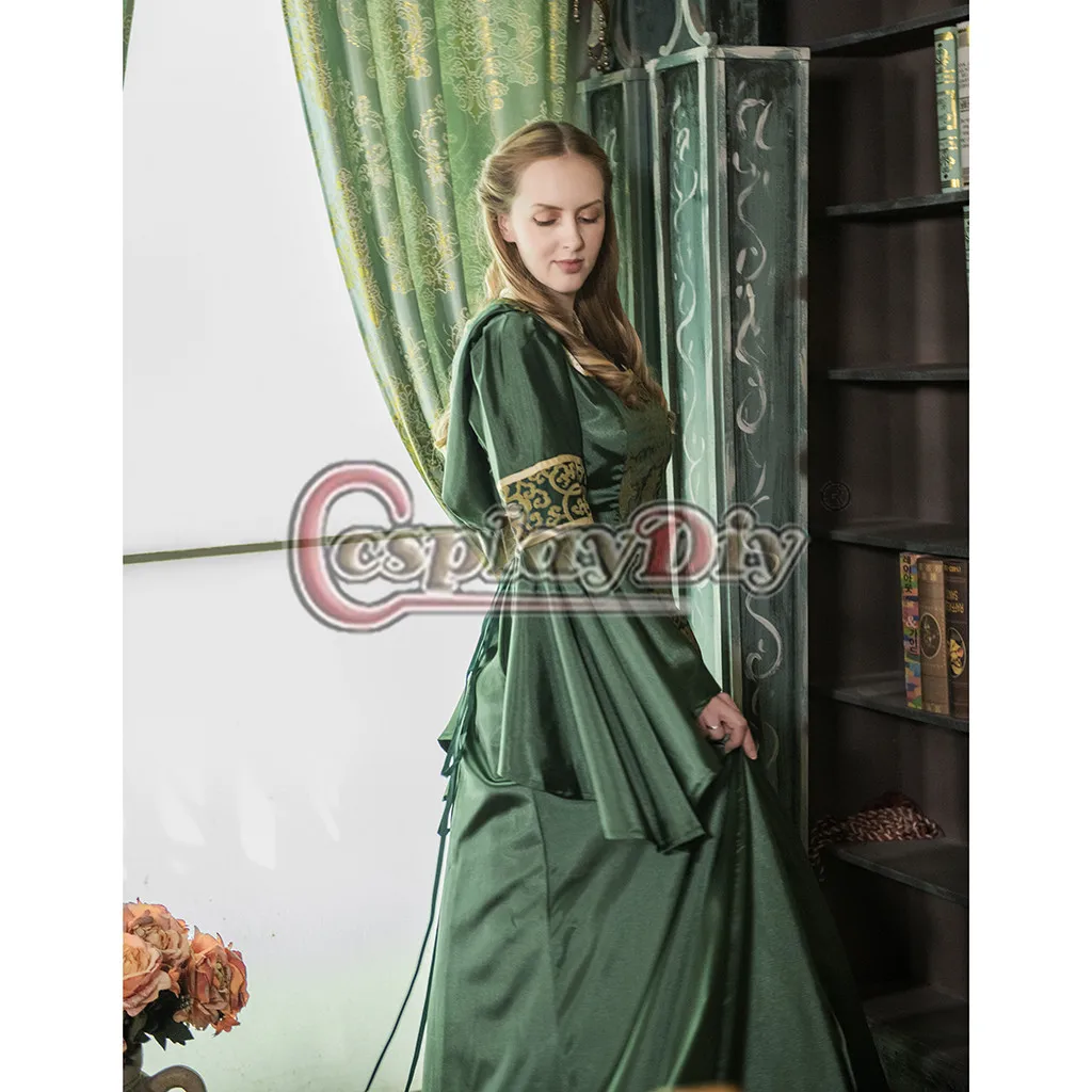 Cosplaydiy средневековое зеленое платье для взрослых queen Elizabeth платье в тюдоровском стиле L320