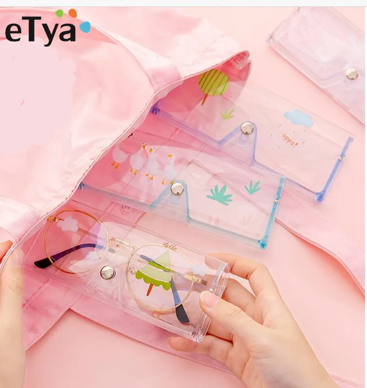 

eTya Travel Packing Sunglasses Earphone Coin Money Bag Box Transparent Student Eyeglass Glasses Container Bag Case Pouch