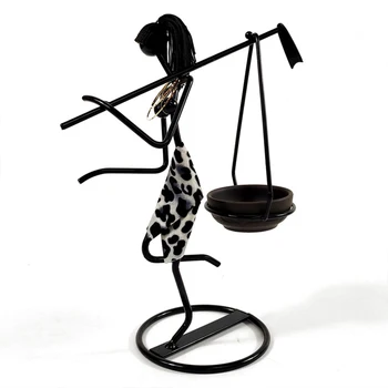 

Dining Room Durable Carry Hoe Girl Home Iron Structure Decorative Heat Resistant On Tables Craft African Hotel Candle Holder