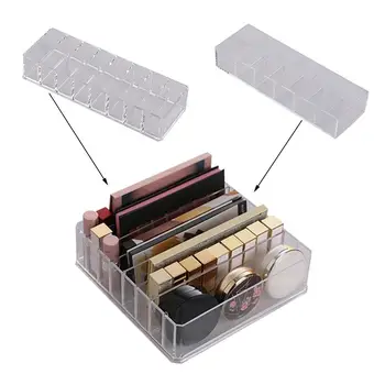 

Women Cosmetic Storage Box Transparent Clear Acrylic Makeup Organizer Powder Lipstick Holder Home Storage Accessories