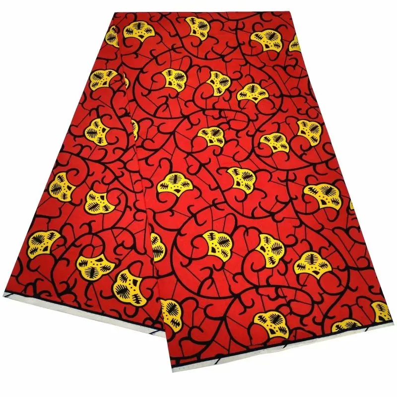 100% полиэфирная ткань дешевая оптовая продажа 6 ярдов ткани африканская Анкара