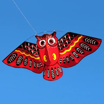 

110X 50CM Colorful Cartoon 3D Owl Flying Kite With 50M Kite Line Easy Fly Kite Outdoor Sports kids Best Gifts toys for Children