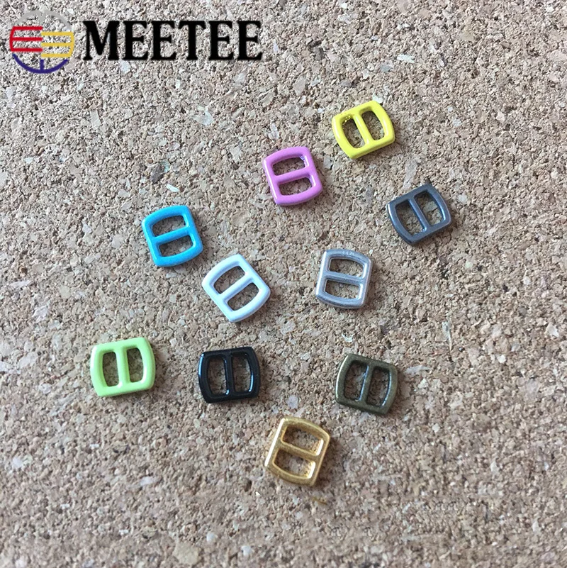 Meetee 100/200 шт ID3mm Мини Tri-скользящая Пряжка детские игрушки кукла пояс двухщелевая Пряжка DIY ручной детская одежда аксессуары для декора