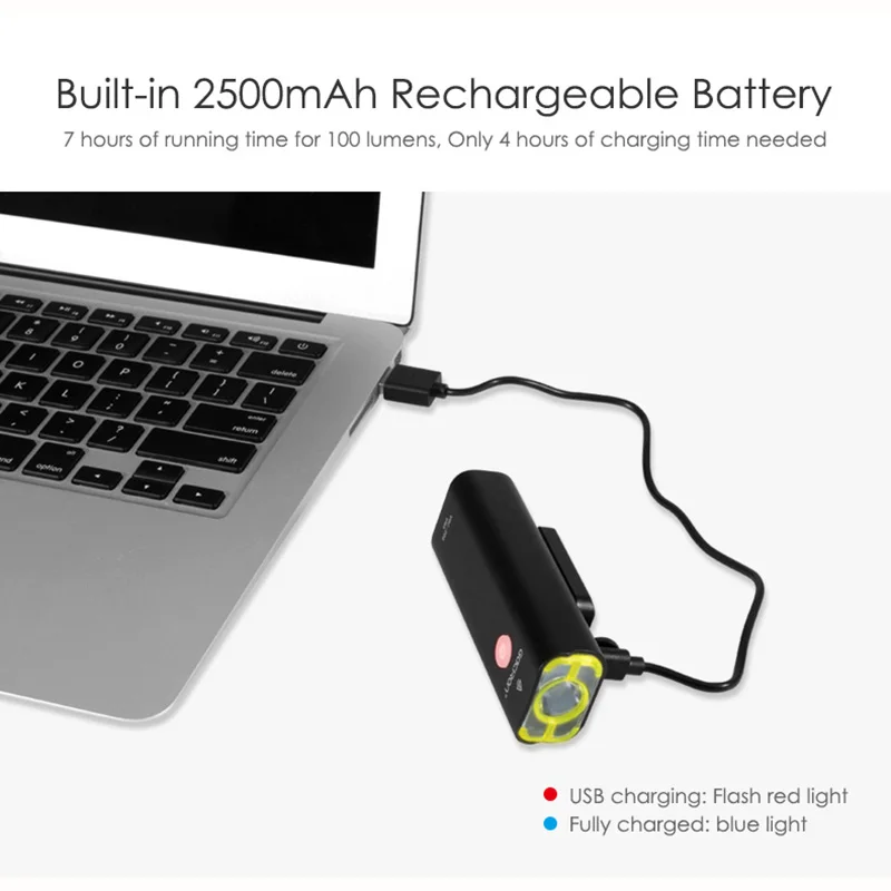 GACIRON велосипедный светильник светодиодный USB Перезаряжаемый передняя рама велосипедный светильник 18650 батарея водонепроницаемый 400 лм Luz Bicicleta Fietsverlichting