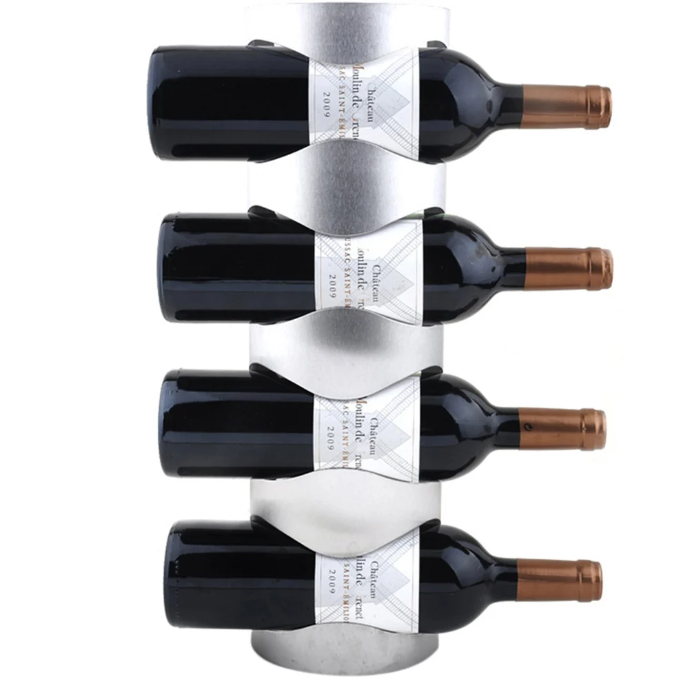 4 Bottle Недавно настенный держатель для винной бутылки из нержавеющей стали держатель для хранения витрина, домашний декор - Цвет: 4 Bottle