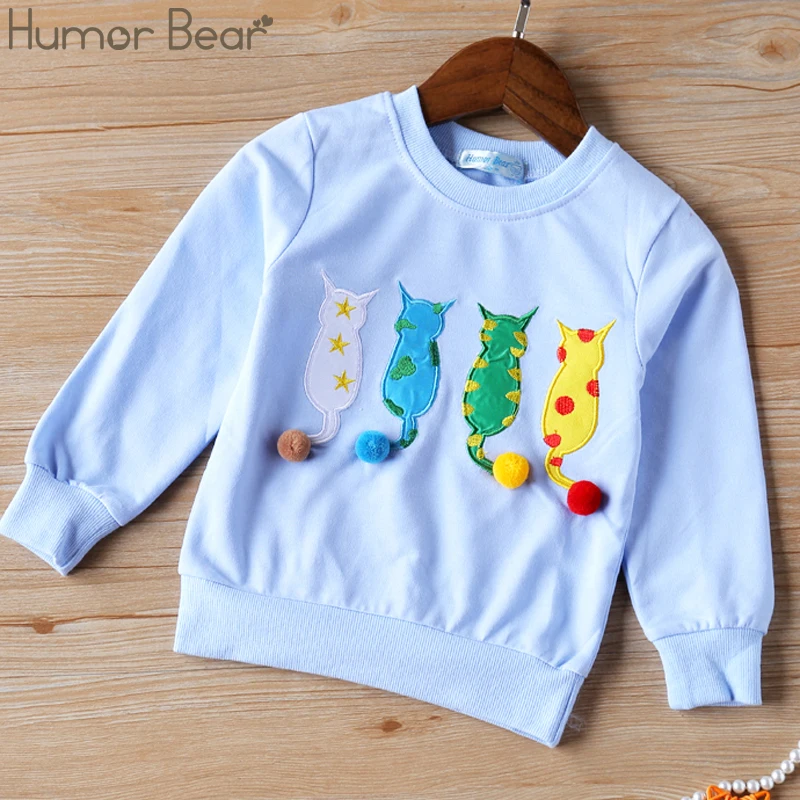 Humor Bear/Детский свитер Осенняя футболка с длинными рукавами детская одежда для мальчиков и девочек Брендовое Детское пальто с рисунком верхняя одежда От 2 до 6 лет