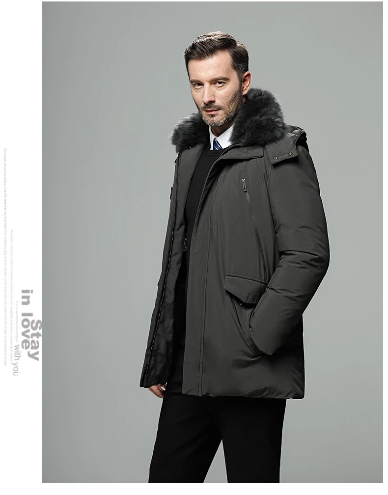 Новинка, зимняя мужская куртка размера плюс 2XL, 3XL, 4XL, 5XL, большой воротник из натурального меха, с капюшоном, пуховик, толстый пуховик, мужское теплое пальто