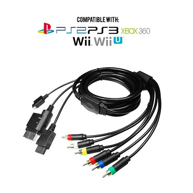 Audio Video Component Cable For PS2 PS3 Xbox 360 Wii/Wiiu