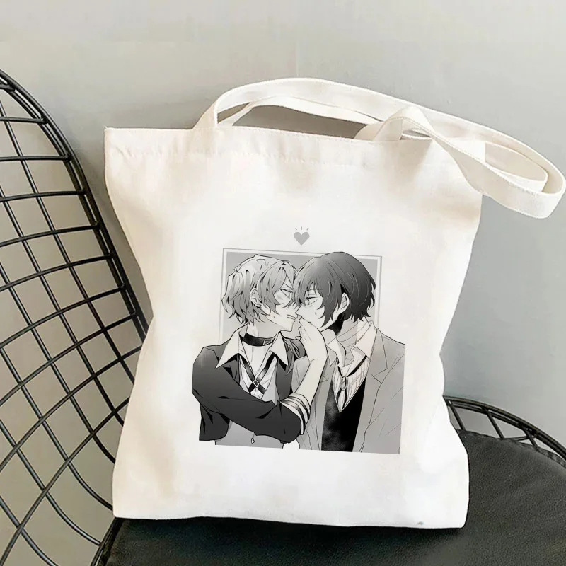 Japan Anime Bungou Stray Dogs Chuuya Nakahara Osamu Dazai Handbags Shoulder Bags Casual Shopping Girls Handbag Women Canvas Bag