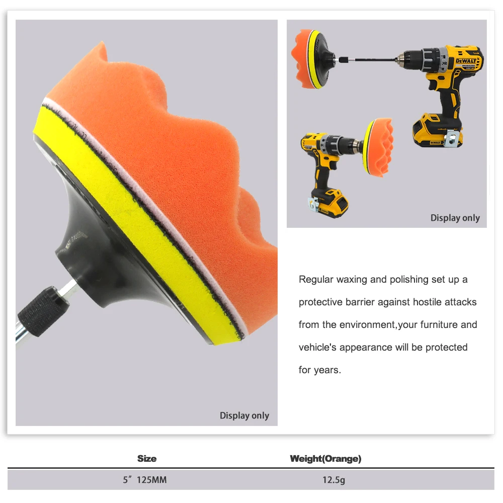 5寸波浪抛光海绵5dw